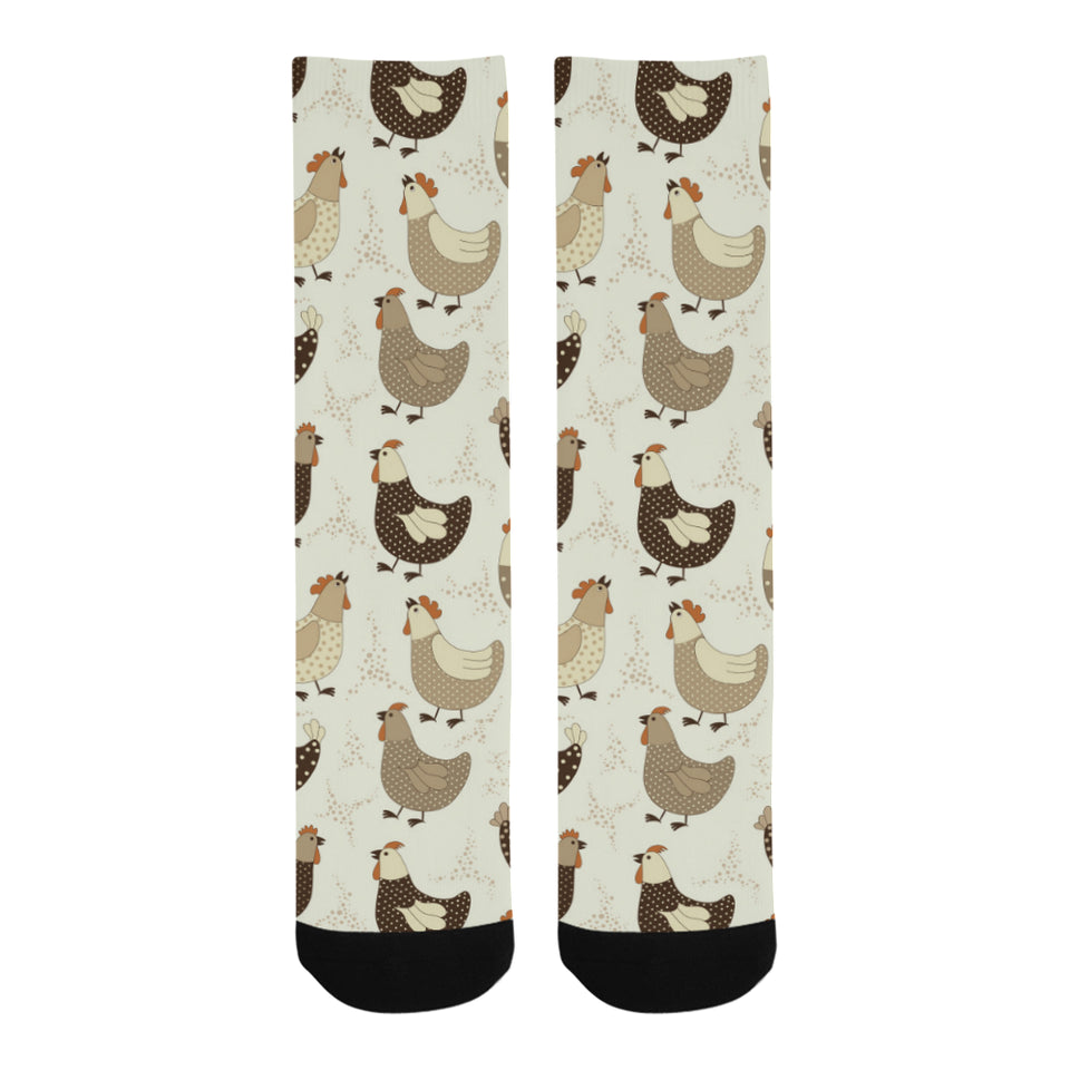 Cute rooster chicken cock Crew Socks