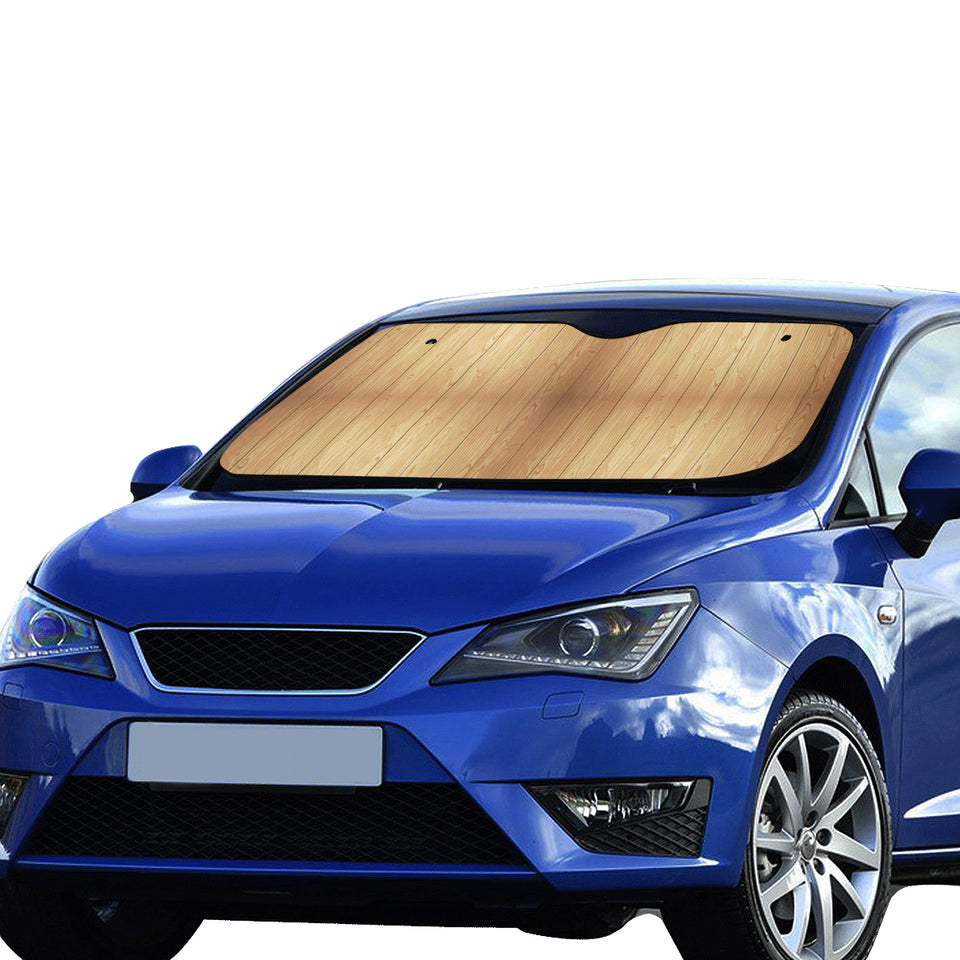 Wood Printed Pattern Print Design 05 Car Sun Shade