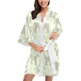 Little young goat pattern Women's Short Kimono Robe