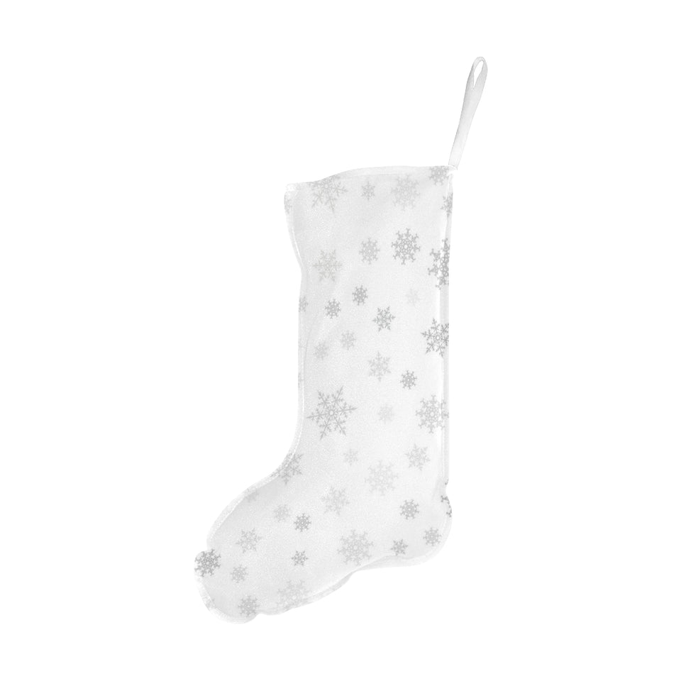 Snowflake pattern white background Christmas Stocking
