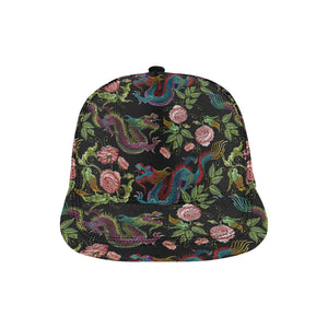 Dragons flower pattern All Over Print Snapback Cap