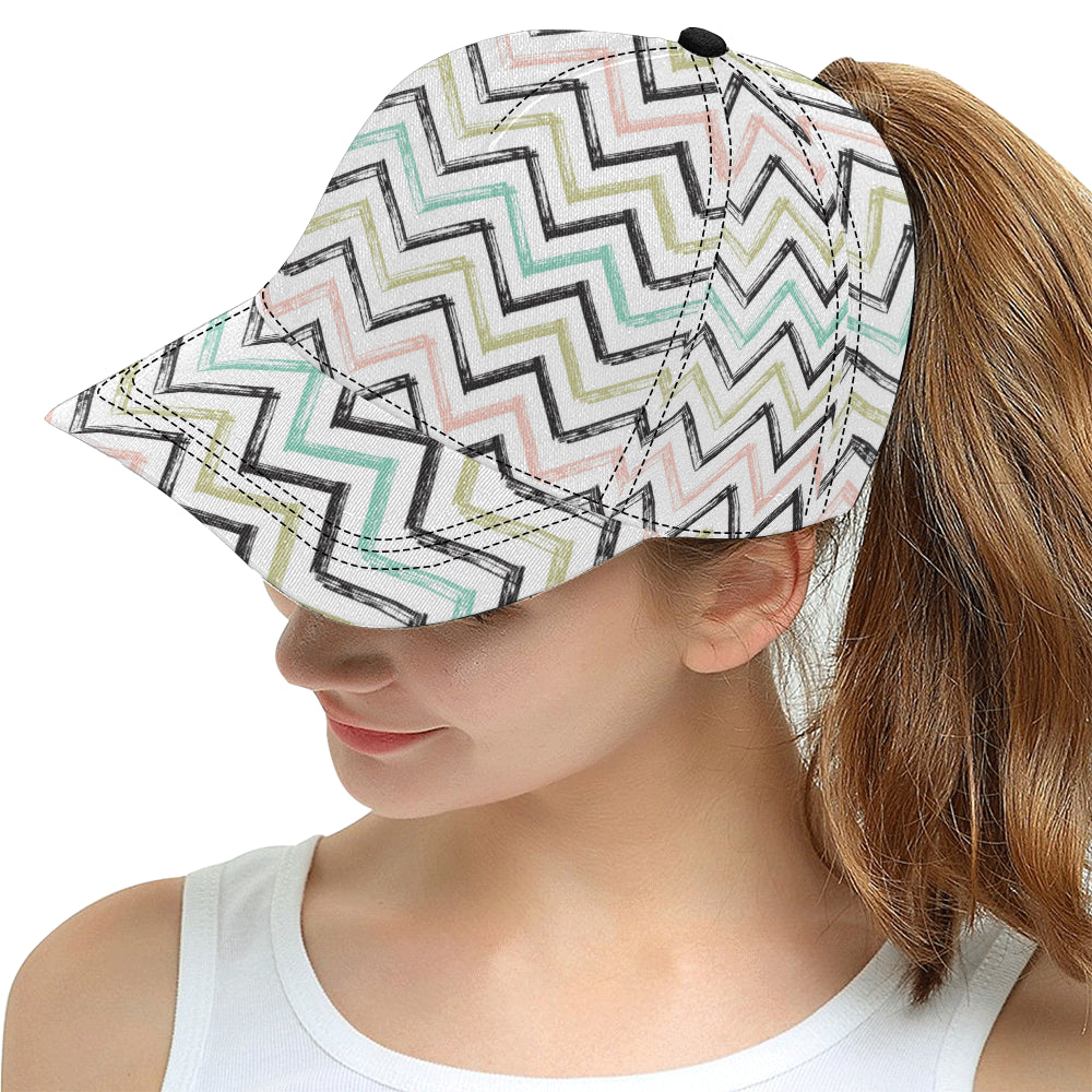 zigzag  chevron paint pattern All Over Print Snapback Cap