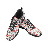 Red mushroom dot pattern Women's Sneaker Shoes