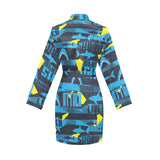 Shark dangerous Women's Long Sleeve Belted Night Robe