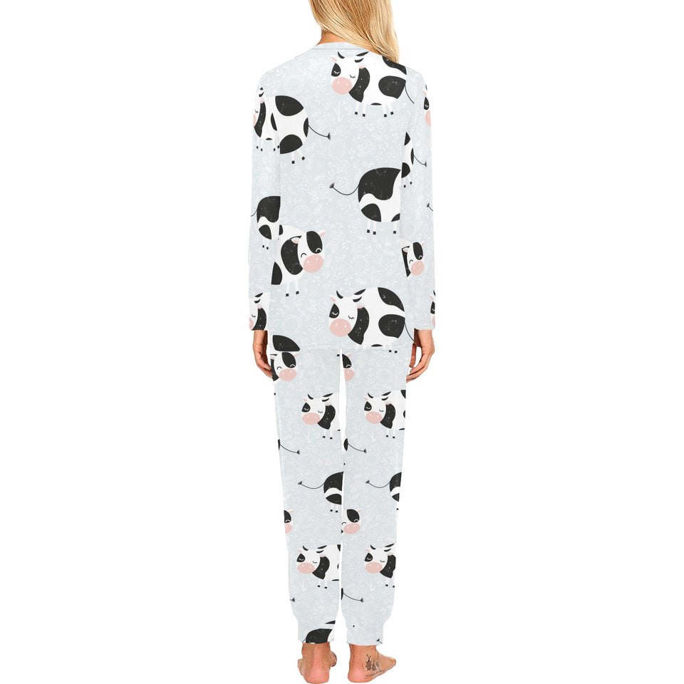 Cute cows pattern Women's All Over Print Pajama Set