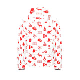 Canada Pattern Print Design 04 Kids' Boys' Girls' Padded Hooded Jacket