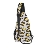 Gray Leopard print pattern All Over Print Chest Bag