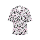Greyhound Pattern Print Design 02 Women's All Over Print Hawaiian Shirt
