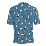Cute boston terrier dog spattern Men's All Over Print Polo Shirt