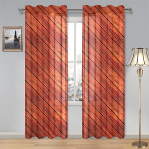 Wood Printed Pattern Print Design 03 Gauze Curtain