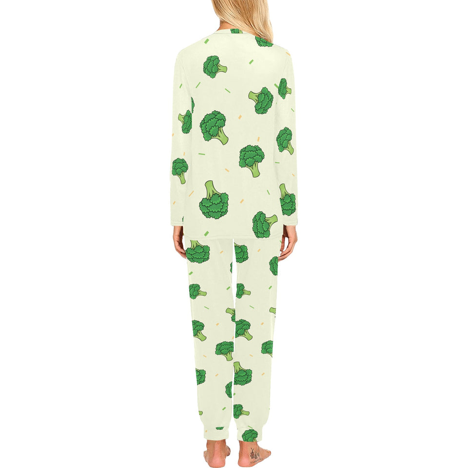 Broccoli pattern Women's All Over Print Pajama Set