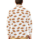 Clown Fish Pattern Print Design 03 Men's Long Sleeve Polo Shirt