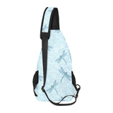 Dragonfly pattern blue background All Over Print Chest Bag