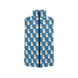 Golden Retriever Pattern Print Design 03 Women's Padded Vest