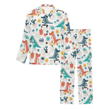 Cute Crocodile Pattern Men's Long Pajama Set