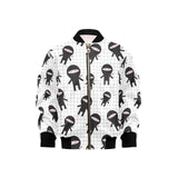 Ninja pattern plaid background Kids' Boys' Girls' Bomber Jacket