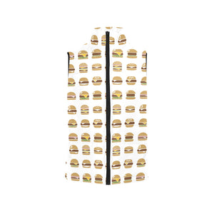 Hamburger Pattern Print Design 02 Women's Padded Vest