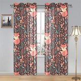 fox leaves mushroom pattern Gauze Curtain