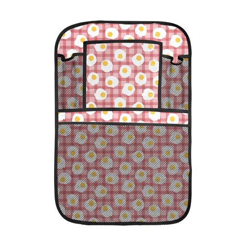 Fried Eggs Pattern Print Design 03 Car Seat Back Organizer