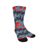 Fancy Carps hand drawn japanese art Crew Socks