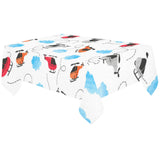 Watercolor helicopter cloud pattern Tablecloth