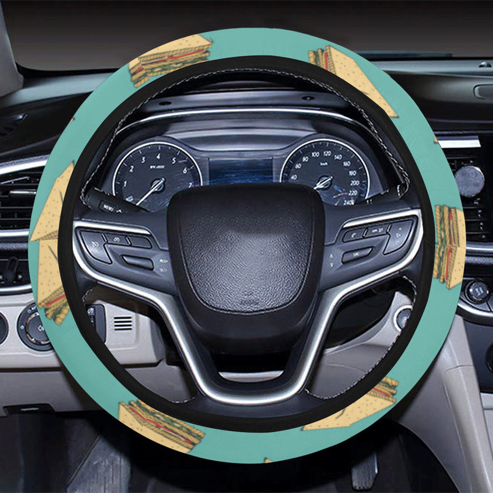 Sandwich Pattern Print Design 03 Car Steering Wheel Cover