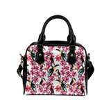 Toucan flower design pattern Shoulder Handbag