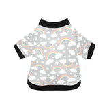 Cute rainbow clound star pattern All Over Print Pet Dog Round Neck Fuzzy Shirt