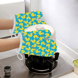Duck Pattern Print Design 04 Heat Resistant Oven Mitts