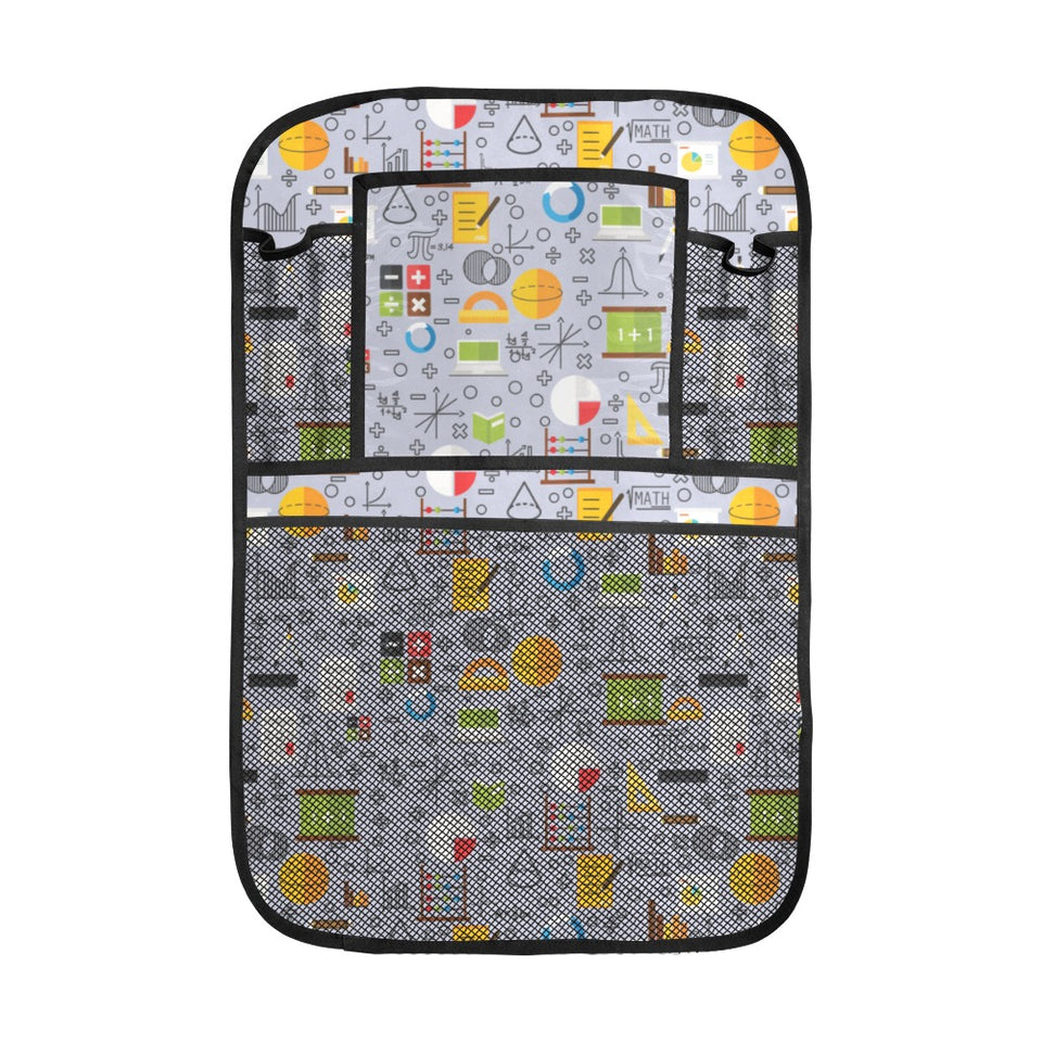 Math Pattern Print Design 04 Car Seat Back Organizer
