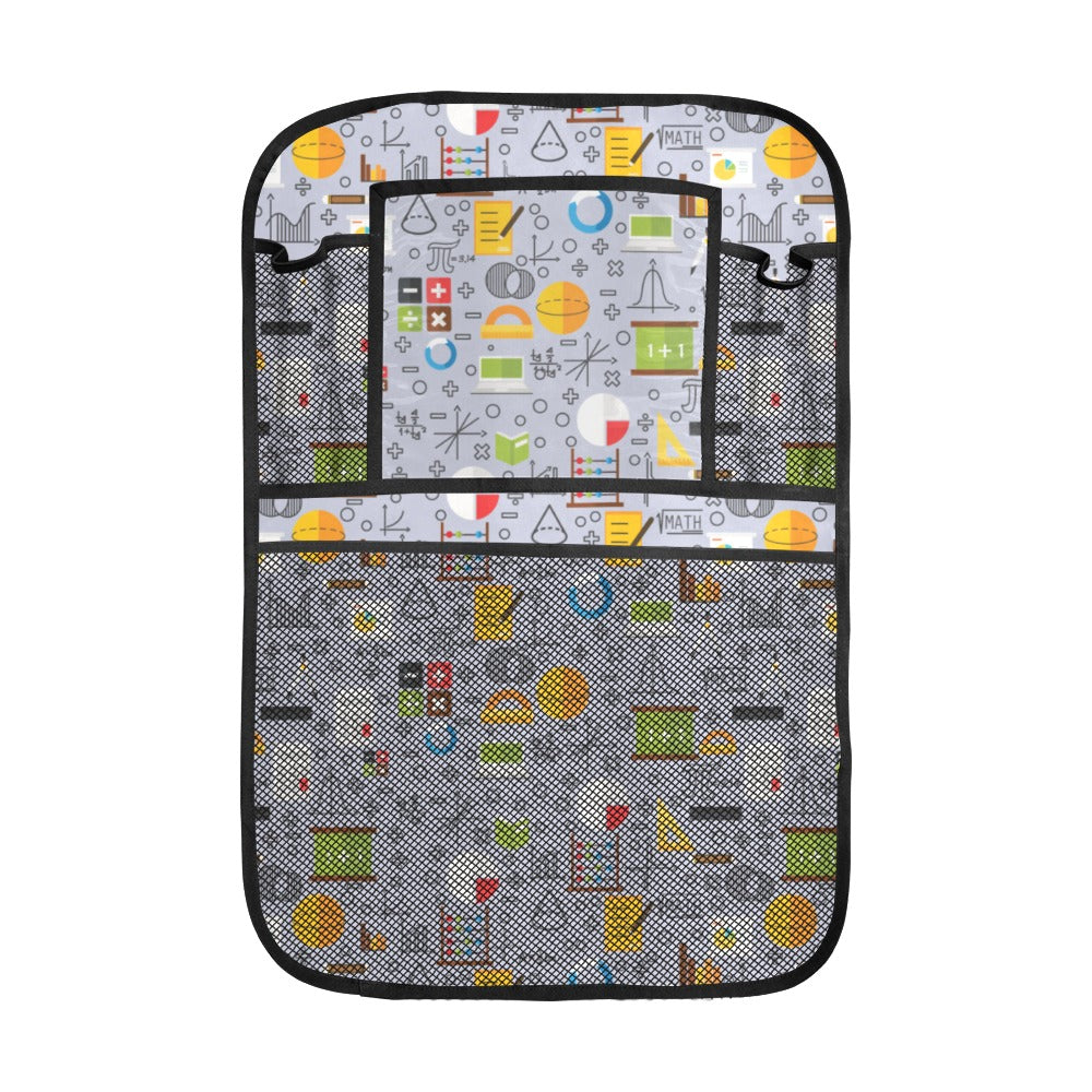 Math Pattern Print Design 04 Car Seat Back Organizer