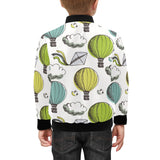 Hot Air Balloon Bird Cloud Pattern Kids' Boys' Girls' Bomber Jacket