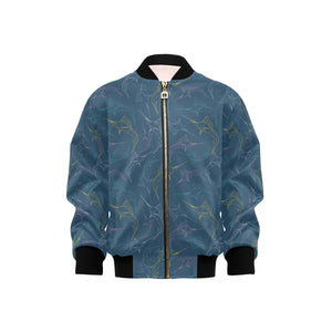 Swordfish Pattern Print Design 02 Kids' Boys' Girls' Bomber Jacket