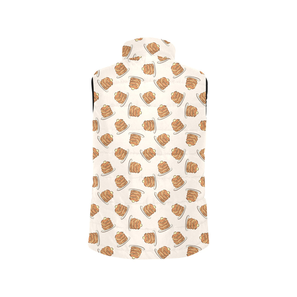Pancake Pattern Print Design 01 Men's Padded Vest