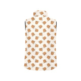 Pancake Pattern Print Design 01 Men's Padded Vest