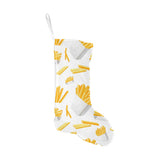 French fries white paper box pattern Christmas Stocking