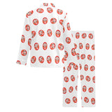 Daruma japanese wooden doll pattern Men's Long Pajama Set