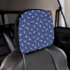 Seagull Pattern Print Design 03 Car Headrest Cover