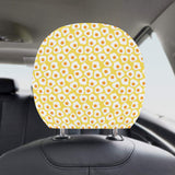 Fried Eggs Pattern Print Design 05 Car Headrest Cover