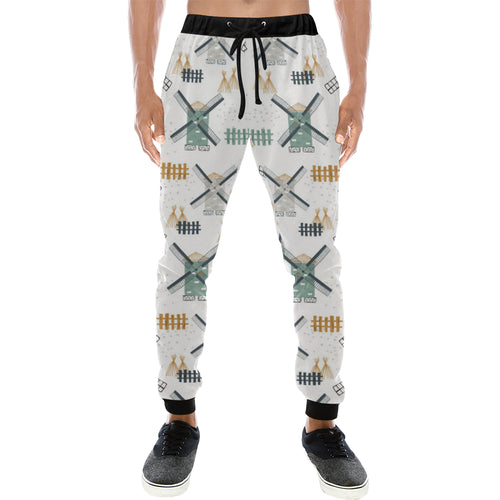 windmill pattern Unisex Casual Sweatpants