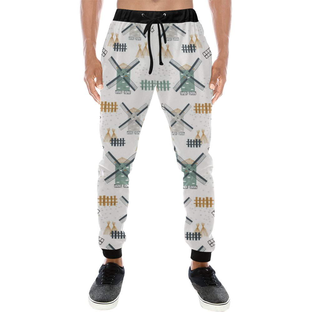 windmill pattern Unisex Casual Sweatpants
