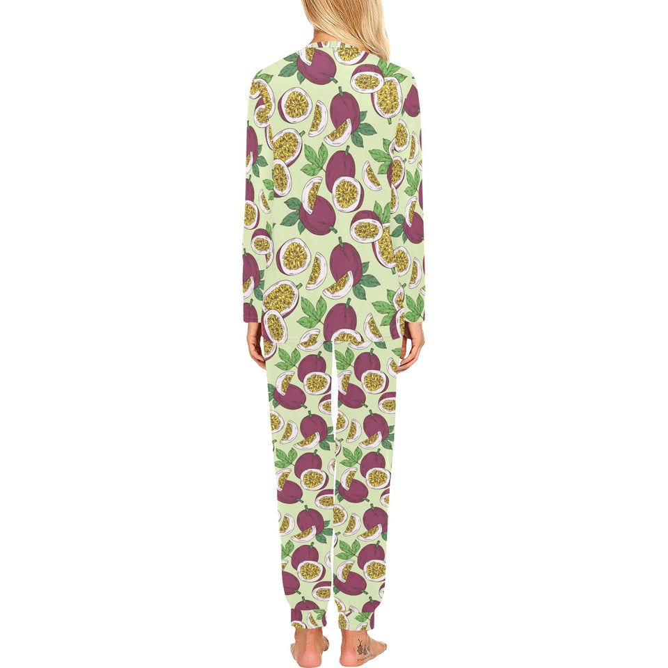 Paassion fruit pattern Women's All Over Print Pajama Set