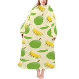 Durian pattern Blanket Robe with Sleeves