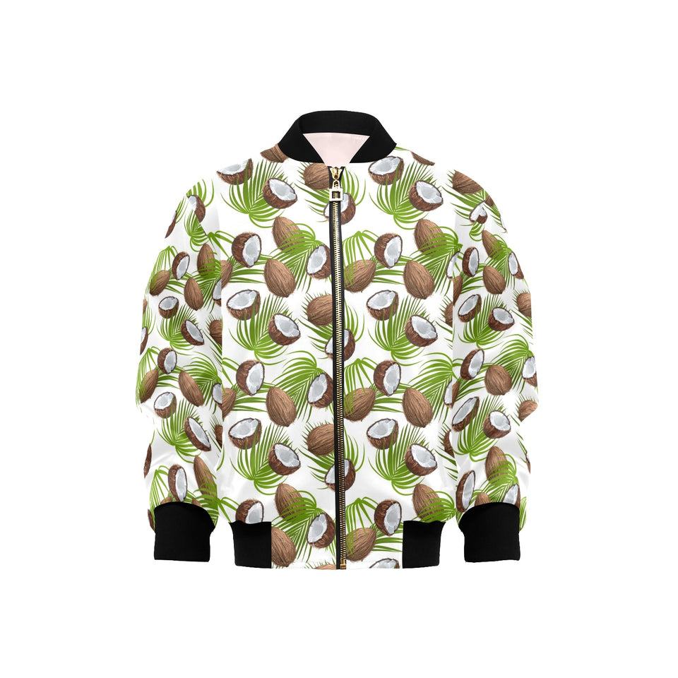 Coconut Pattern Print Design 04 Kids' Boys' Girls' Bomber Jacket