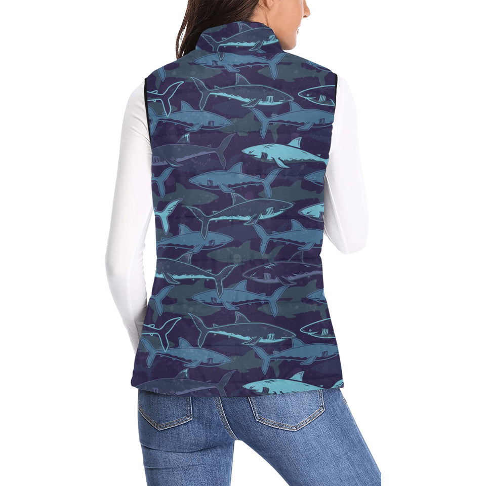 Shark pattern Women's Padded Vest