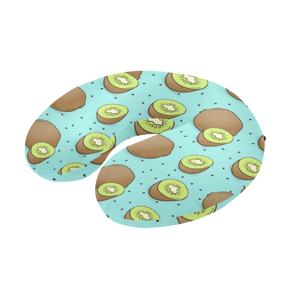 Kiwi blue background U-Shaped Travel Neck Pillow