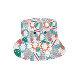 Watercolor bowling pattern Unisex Bucket Hat