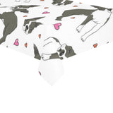 Boston terrier dog hearts vector pattern Tablecloth