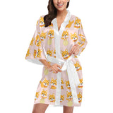 Cute shiba inu dog pattern Women's Short Kimono Robe