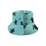 Sea turtle with blue ocean backgroud Unisex Bucket Hat